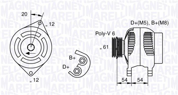 MAGNETI MARELLI Laturi 063321819010